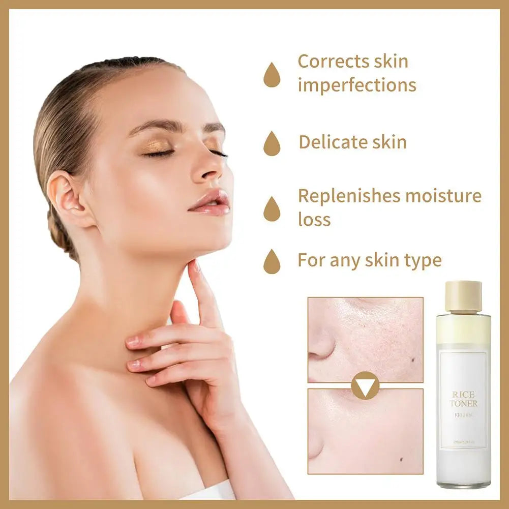 Rice Face Toner Moisturizing Water Brightening Lifting 150ml Deep Facial Cleanser For Young Glowy  Skin Care