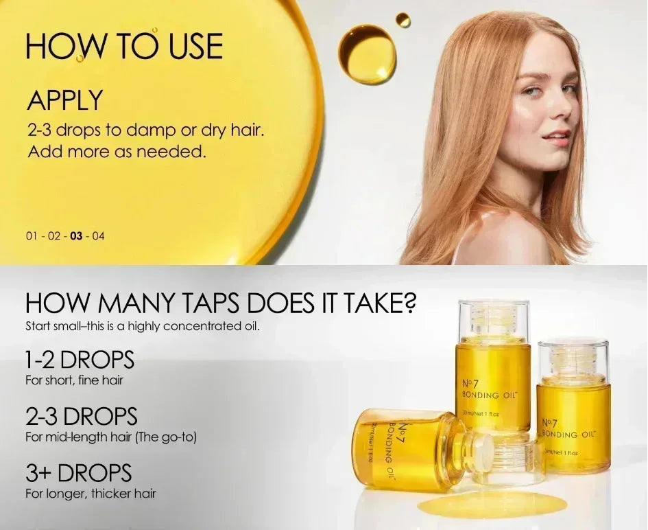 No.7 Bonding Oil Anti Break Hair Split Oil Repair Damaged Essential Hair Conditioner Product 1/2/3/5 Pcs Cycle lubricating oil