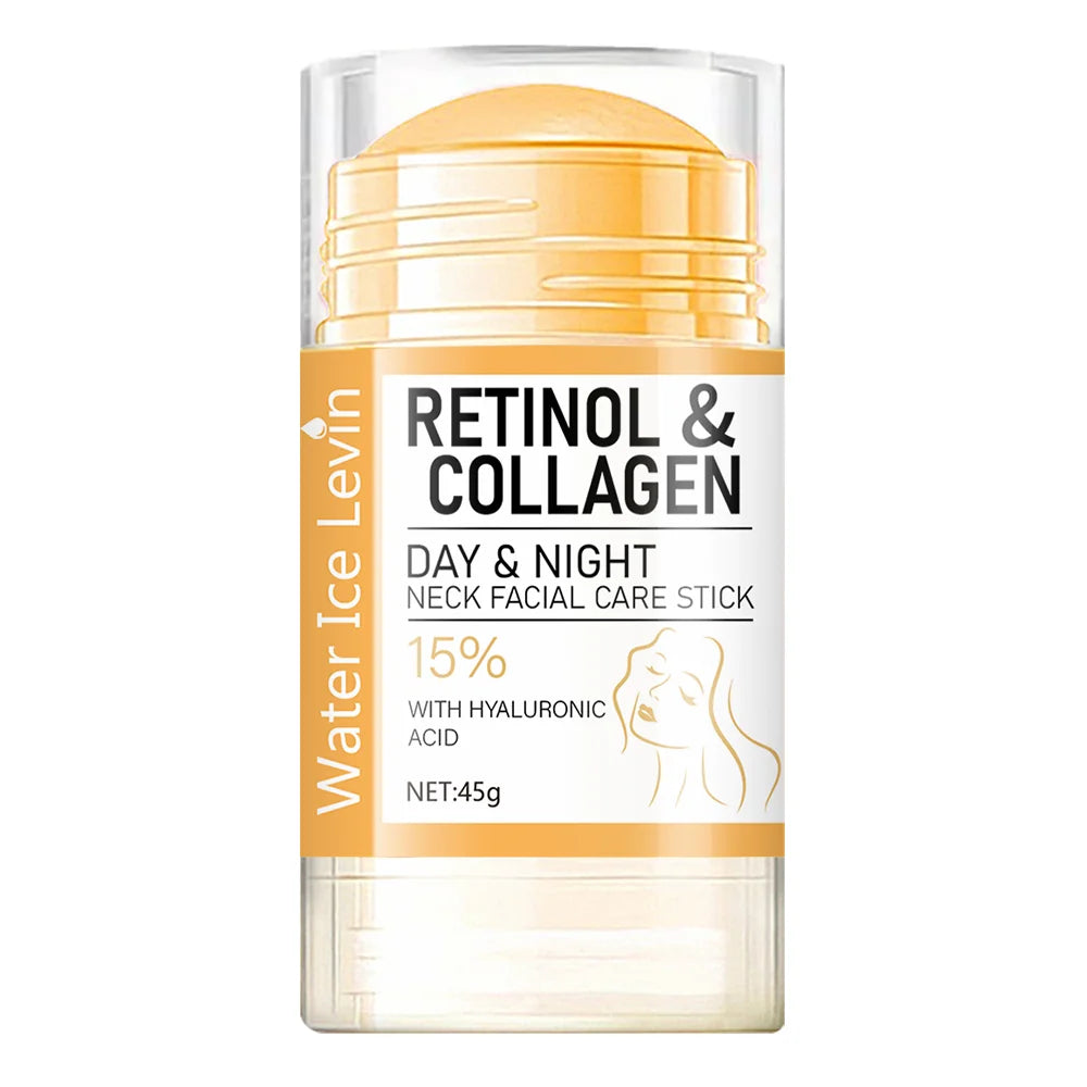 45g Retinol and Collagen Day and Night Neck Cream Facial Stick, Hydrating, Moisturizing, Non-Greasy, Easy to Absorb, Mild and Non-Irritating, Deep Absorption!
